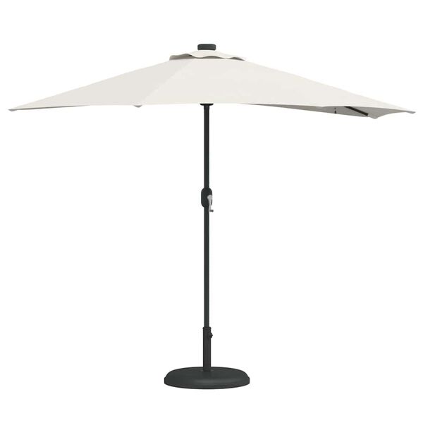 vidaXL Garten-Sonnenschirm Sand 294 x 150 x 224 cm Polyester und Stahl