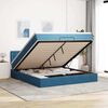 vidaXL Ottoman-Bett mit Matratze Dunkelblau 160x200 cm Samt