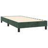 vidaXL Boxspringbett mit Matratze Dunkelgr&uuml;n 90x190 cm Samt