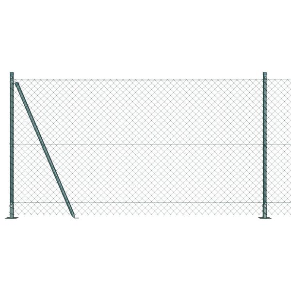 vidaXL Zaunpfosten Gr&uuml;n 10 x 1,2 m (40 x 40 mm Maschenweite)