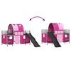 vidaXL Kinder-Etagenbett Schwarz und Pink 90 x 200 cm Metall