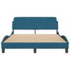 vidaXL Bettgestell mit Kopfteil "Dover" Blau 140x190 cm Samt