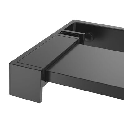 vidaXL Duschablage für Begehbare Dusche Schwarz 80 cm Aluminium