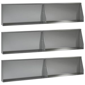 vidaXL St&uuml;tzmauer 6 stk. 100 x 12 x 40 cm Verzinkter Stahl Silber