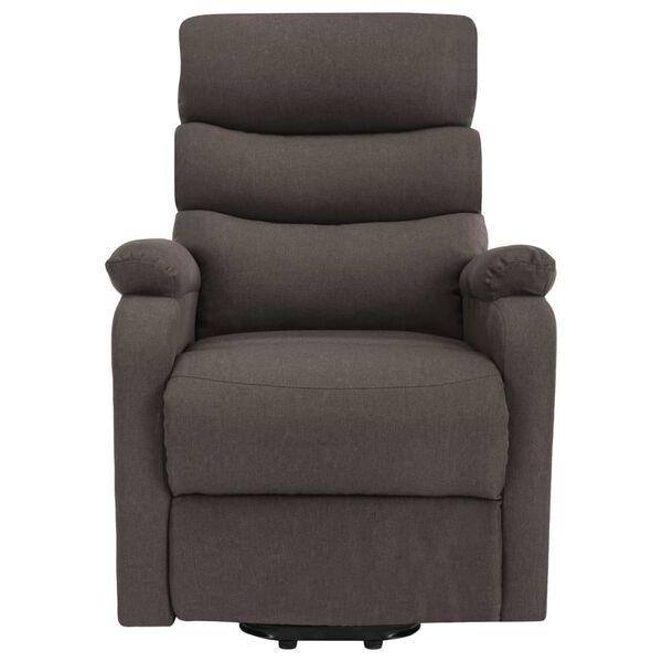 vidaXL Massagesessel mit Aufstehhilfe Taupe Stoff