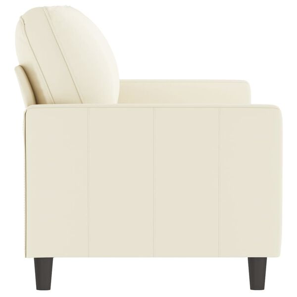 vidaXL 2-Sitzer-Sofa Creme 140 cm Samt