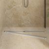 vidaXL 360&deg; Duschablauf mit slim Modell Silber 100 cm Edelstahl 304