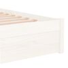 vidaXL Massivholzbett ohne Matratze Wei&szlig; 75x190 cm