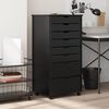 vidaXL Rollschrank mit Schubladen MOSS Schwarz Massivholz Kiefer