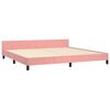 vidaXL Bettgestell mit Kopfteil ohne Matratze Rosa 200x200 cm Samt