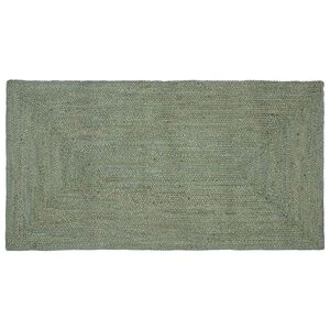 vidaXL Bereichsteppiche Rechtwinklig Olive Gr&uuml;n 80 x 150 cm Jute