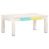 vidaXL Couchtisch Wei&szlig; 110x60x45 cm Massivholz Mango