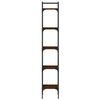 vidaXL B&uuml;cherregal 5 B&ouml;den Braun Eichen-Optik 35x30x174 cm