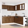 vidaXL 11tlg. K&uuml;chenschrank-Set Lucca Braun Eichen-Optik Holzwerkstoff