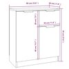 vidaXL Sideboards 2 Stk. R&auml;uchereiche 60x30x70 cm Holzwerkstoff