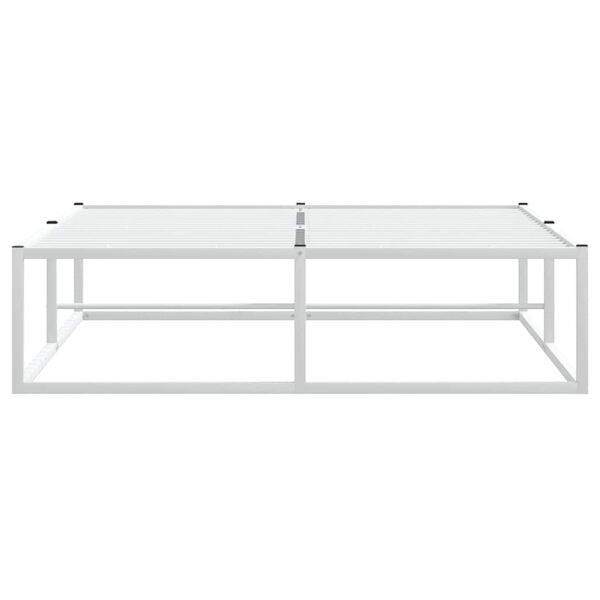 vidaXL Bettgestell ohne Matratze Wei&szlig; 120x200 cm Metall