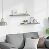 vidaXL Bilderleisten 2 Stk. Grau 60x9x3 cm MDF
