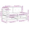vidaXL Gartensofa mit Kissen 2-Sitzer Massivholz Kiefer
