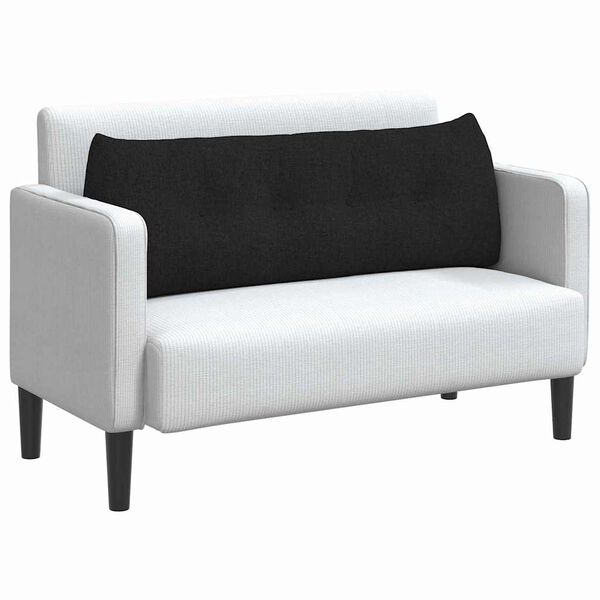 vidaXL R&uuml;cken Kissen Schwarz 140 x 24 x 50 cm Stoff