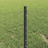 vidaXL Zaun mit Pfosten Grau 0,4 x 100 m Stahl und PVC