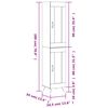 vidaXL Highboard Wei&szlig; 34,5x34x180 cm Holzwerkstoff
