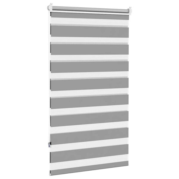 vidaXL Zebra-Rollo 70,9 x 120 cm, Stoffbreite 66,7 cm, grau