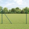 vidaXL Zaunpfosten Grau 50 x 1,6 m (25 mm Maschenweite) Stahl und PVC
