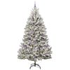 vidaXL Künstlicher Weihnachtsbaum Grün und Weiß 240 cm PVC und Metall