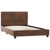 vidaXL Bettgestell Braun Wildleder-Optik 100x200 cm