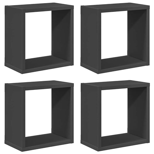 vidaXL W&uuml;rfelregale 4 Stk. Grau 26x15x26 cm