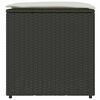 vidaXL Kissenbox mit Speicher Schwarz 50 x 50 x 50 cm Poly-Rattan
