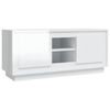 vidaXL TV-Schrank Hochglanz-Wei&szlig; 102x35x45 cm Holzwerkstoff