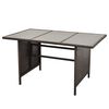 vidaXL 4-tlg. Garten-Lounge-Set mit Auflagen Poly Rattan Braun