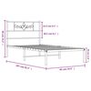 vidaXL Bettgestell mit Kopfteil Metall Schwarz 80x200 cm