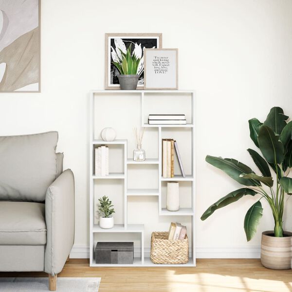 vidaXL B&uuml;cherregal Wei&szlig; 72x20x120,5 cm Holzwerkstoff