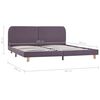 vidaXL Bettgestell Taupe Stoff 180x200 cm