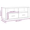 vidaXL TV-Schrank Räuchereiche 100x35x40 cm Holzwerkstoff