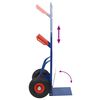 vidaXL Handwagen Blau und Rot 49,5 x 53 x 114 cm Stahl