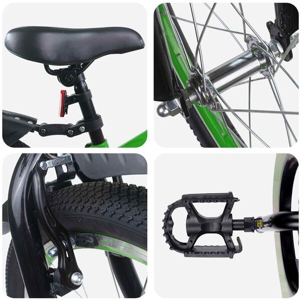 vidaXL Kinderfahrrad 22 Zoll f&uuml;r 7-12 Jahre alt Blau Schwarz