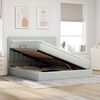 vidaXL Bett mit Stauraum und LED Hellgrau 180 x 200 cm Samt