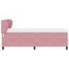 vidaXL Boxspringbett mit Matratze mit Kopfteil Rosa 100 x 200 cm Samt