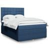 vidaXL Boxspringbett mit Matratze Blau 160x200 cm Stoff