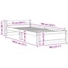 vidaXL Massivholzbett ohne Matratze 75x190 cm