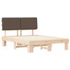 vidaXL Bettgestell mit gepolstertem Kopfteil Taupe 150 x 200 cm