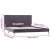 vidaXL Bettgestell ohne Matratze Grau Stoff 135x190 cm