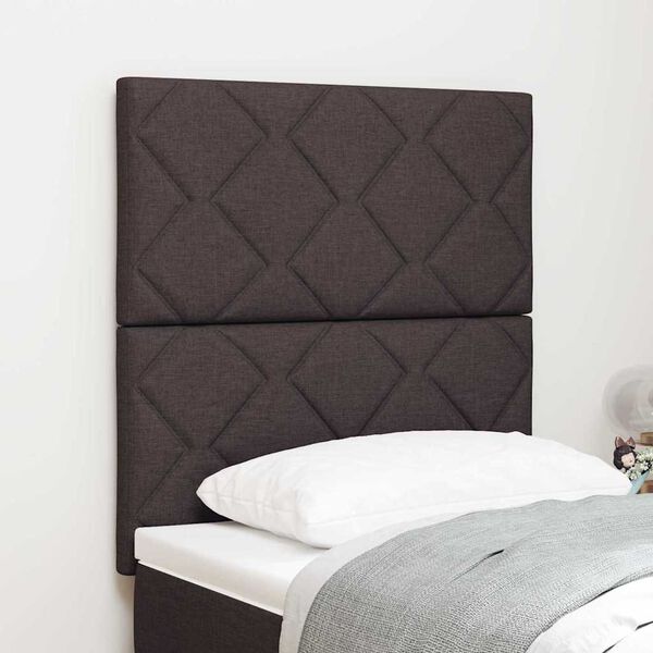 vidaXL Kopfteil mit Kopfteil Dunkelbraun 80 cm Kunstleder