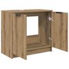 vidaXL Badezimmerschrank mit T&uuml;r Artisan-Eiche 64,5 x 33,5 x 59 cm