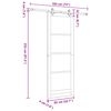 vidaXL Schiebet&uuml;r Braun 83 x 232 cm Massives Kiefernholz