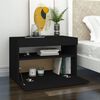 vidaXL Nachttisch mit LED-Leuchten Schwarz 60x35x40 cm Holzwerkstoff