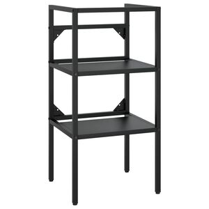 vidaXL Badezimmer Waschtischgestell Schwarz 40x38x83 cm Eisen